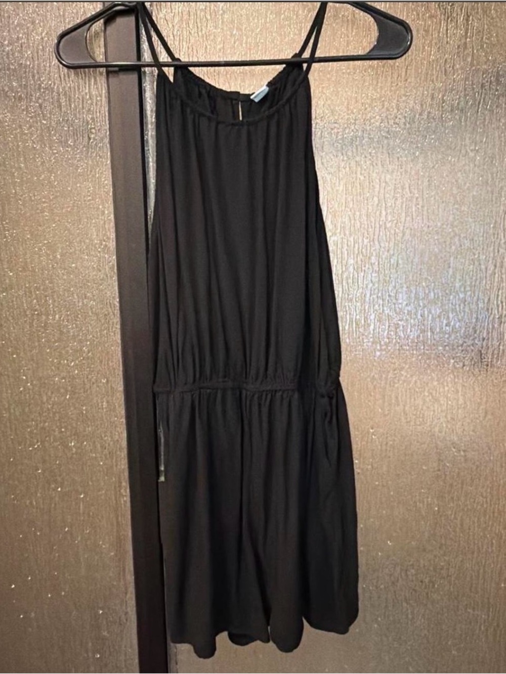 Women's Black Halter Neck Romper